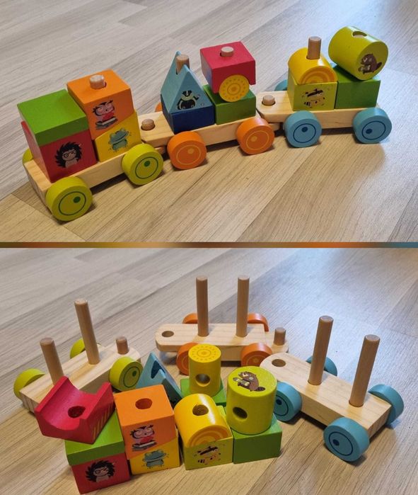 Set jucării educative pentru copii - lemn, puzzle, cărți, sortator