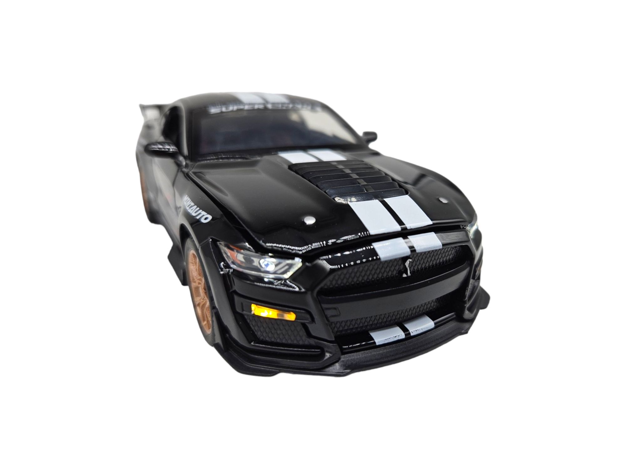Masina metalica Mustang Shelby GT,Sunete,lumini,usi mobile,16cm, Negru