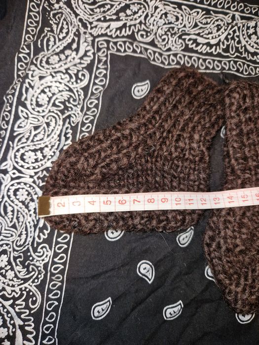 Șosete împletite handmade din lână (mărime medie)