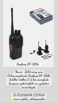 Baofeng BF-888s   

Narxi:  500 ming so'm

Ochiq maydonda Baofeng BF-8