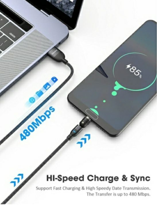 Комплект от 4 Висококачествени fast charge магнитни usb кабели