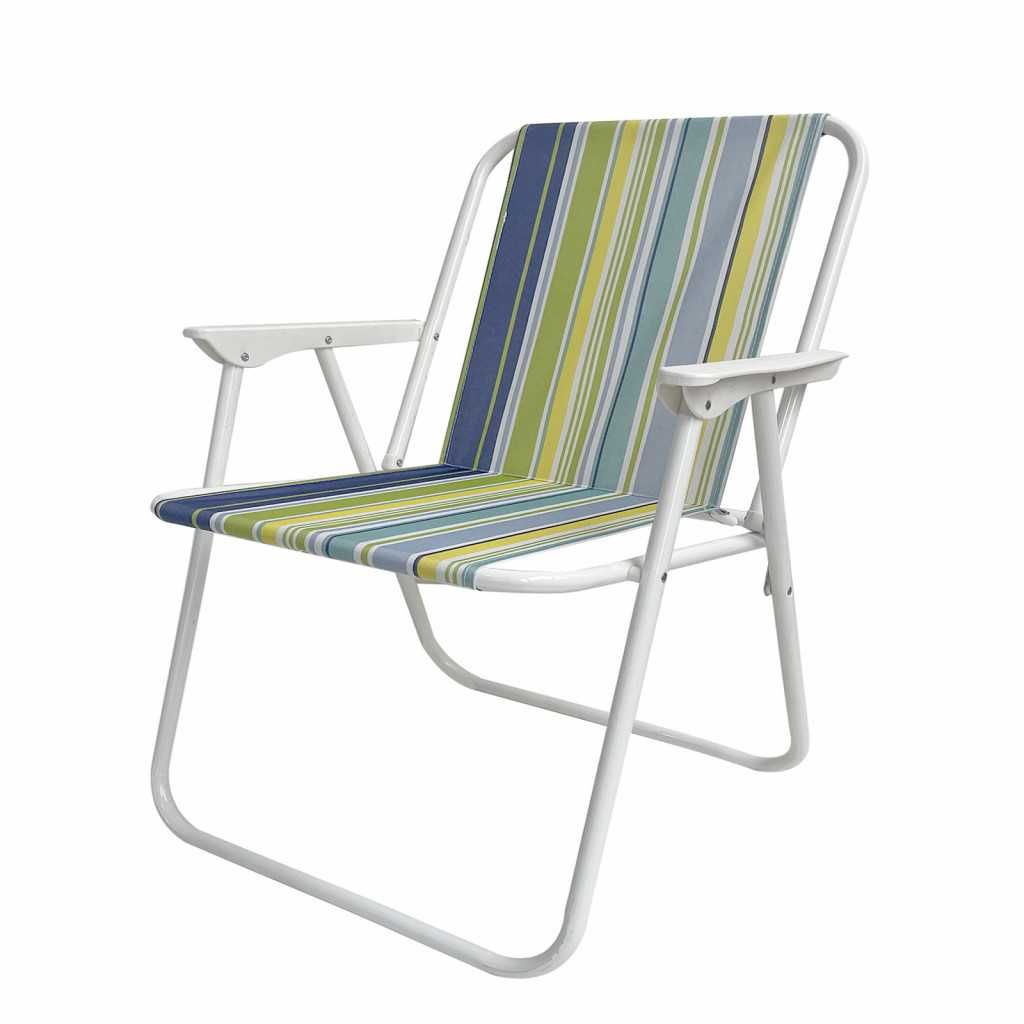 Плажен сгъваем стол цветни райета 73*52*43cm