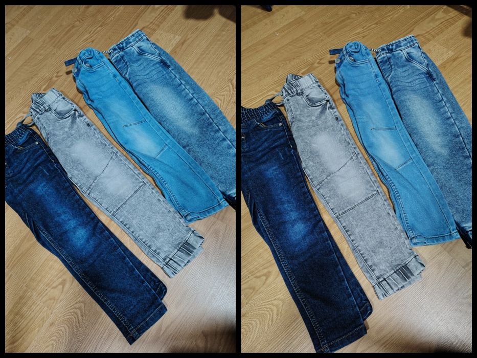 Blugi  băiat 122 și lot pantaloni de trening 116 .80 lei