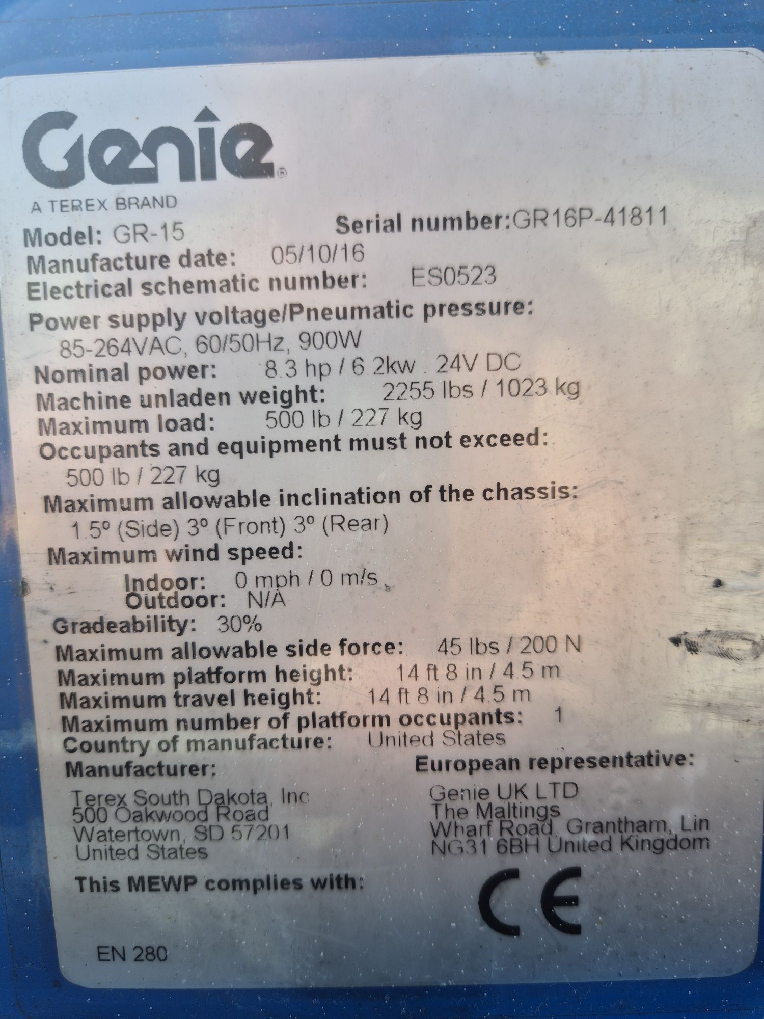 Nacela electrica verticala GENIE