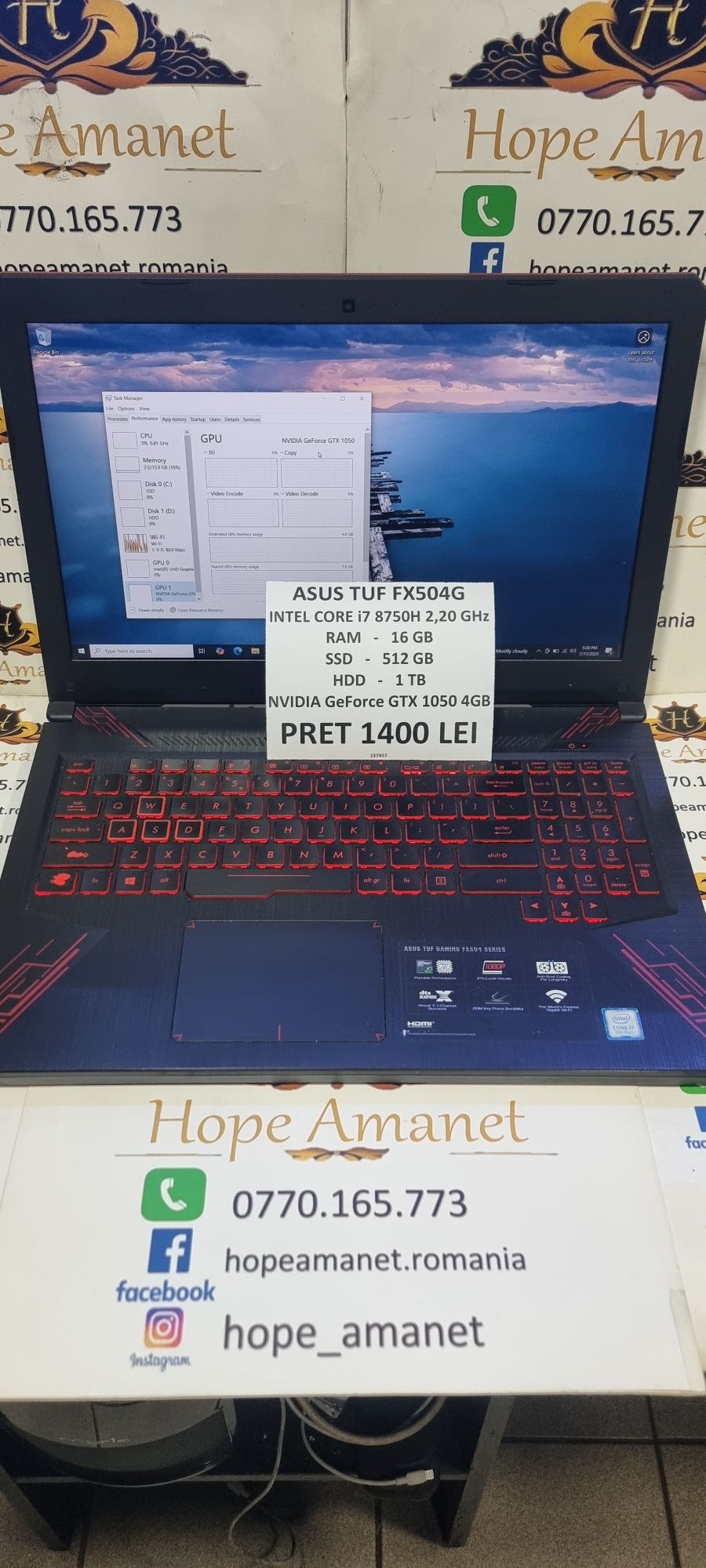 Hope Amanet P6 Laptop Asus TUF FX504G  #157457