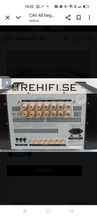 Superb! Amplificator high end CAV A8 monstru apr. 40 kg. Fara oferte!