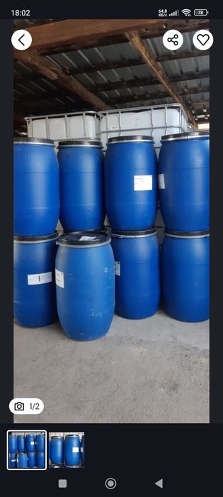 Бочки пластиковые 200 и 220 л