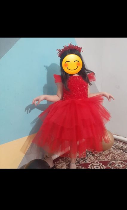Красное платье для девочки на прокат