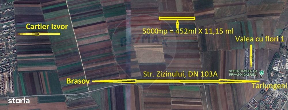 Teren Extravilan 5.000 mp Tarlungeni / Strada Zizinului