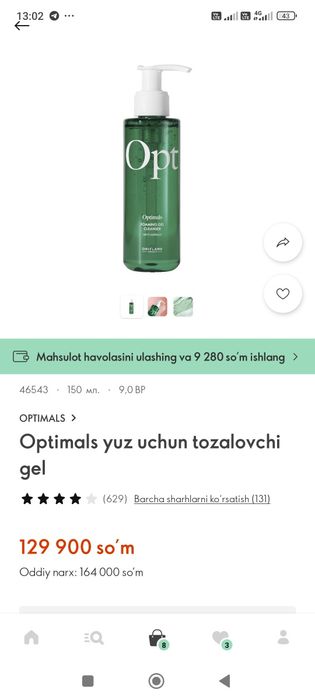 Oriflemdan 500 xel maxsulotlar Buxoro böylab dastafka bor