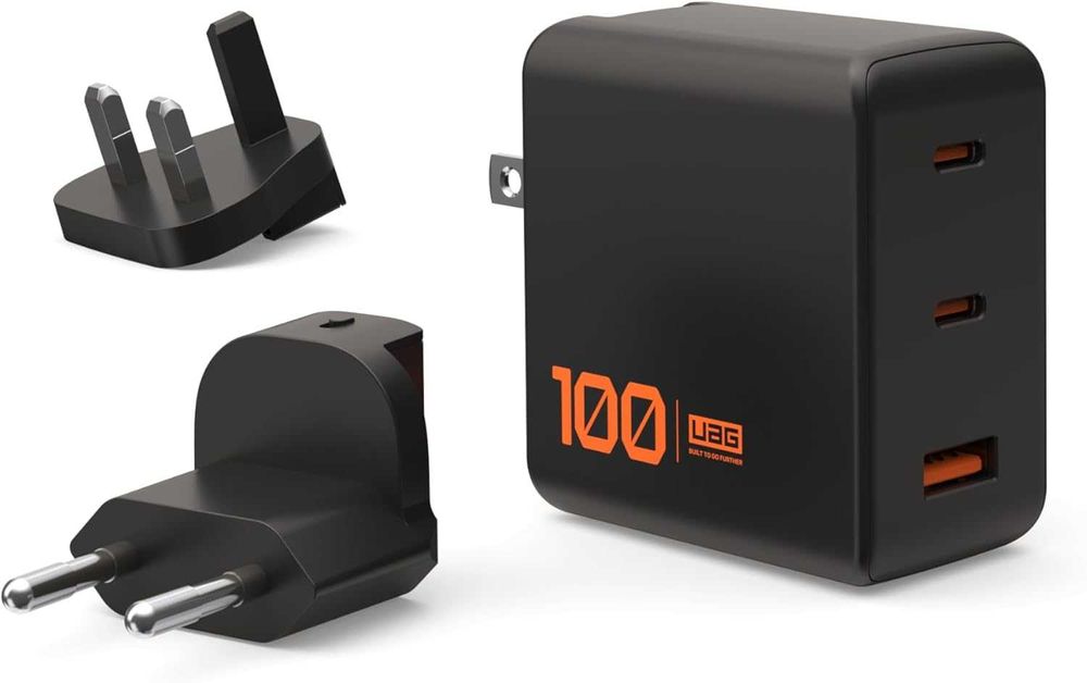 URBAN ARMOR GEAR UAG SRG 100W GaN 3-портово зарядно универсален щепсел