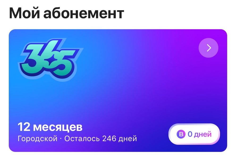 Продаю абонемент