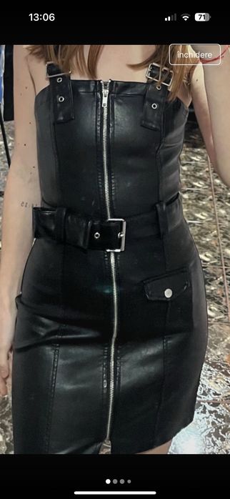 Rochie imitație piele