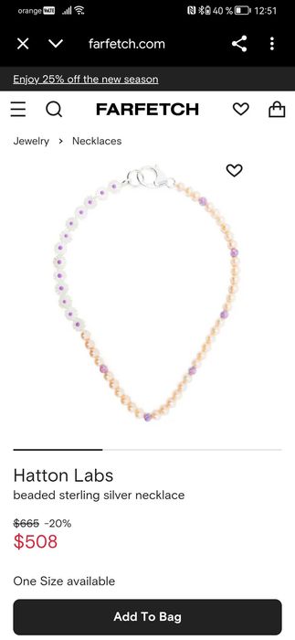 Hatton Labs colier perle și opal natural