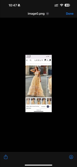 Чисто нова Жълта бална рокля