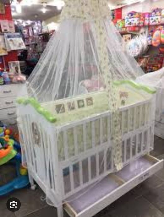 Детская кровать + люлька б/у в хорошем состоянии