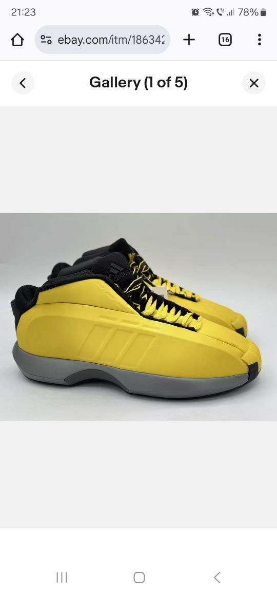Adidas Crazy 1 GY3808 nr. 39 1/3,40,40 2/3,41 1/3,42