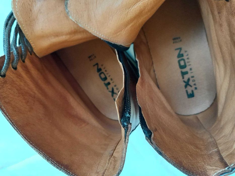 Ghete elegante, italiene, de piele, marimea 42, purtate 4 zile.