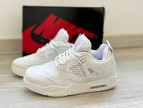 Adidasi AIR JORDAN 4Pure Money, Produs Nou NIKE Full Box Triple White
