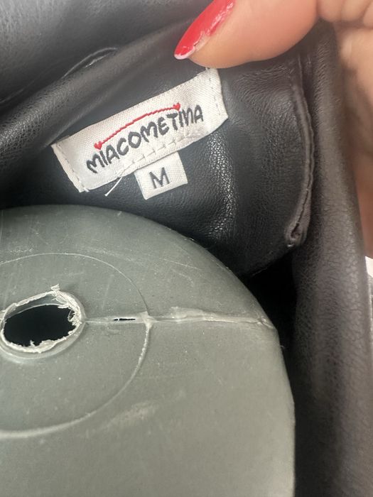 Geaca tip sacou din piele sintetica