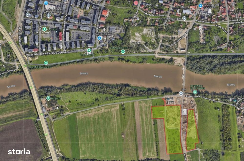Terenuri 32.100 mp intravilane + Constructii 215 mp - ARAD