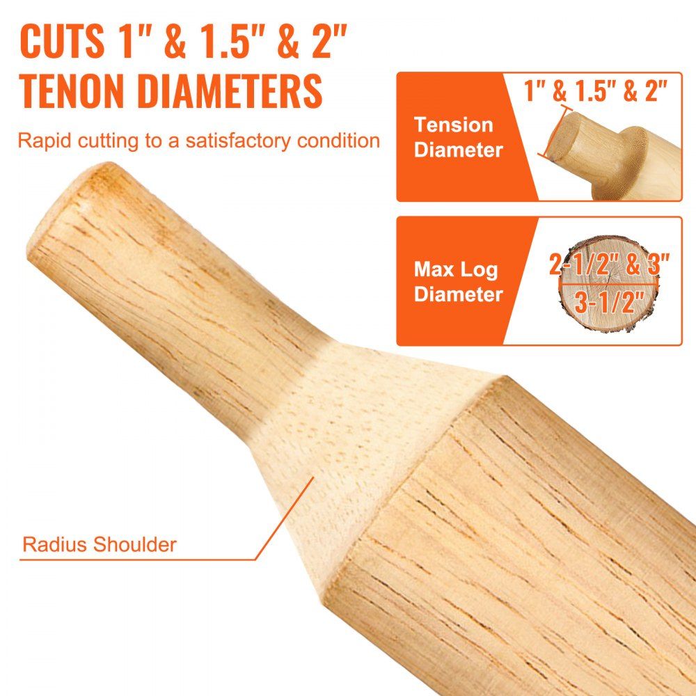 Set Taietoare Tenon, Aluminiu & Oțel, 25.4/38/50.8mm