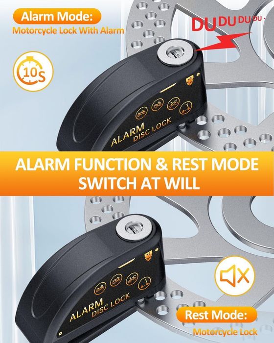 Antifurt pentru moped, bicicletă, motocicletă, scuter,YBLNTEK,sigilat