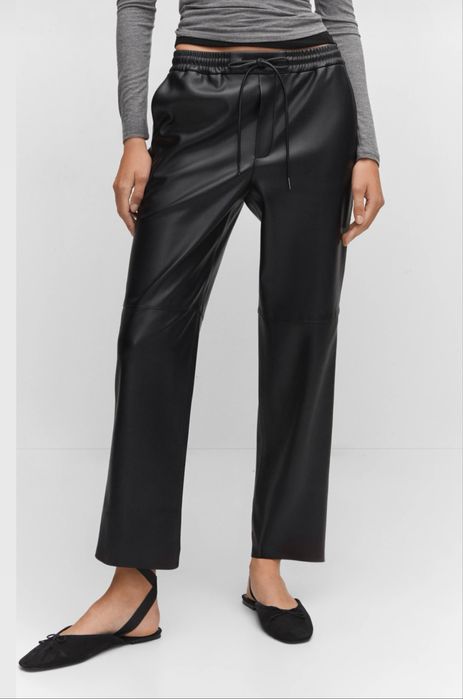 Кожаные брюки Mango