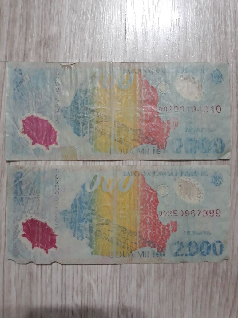 2 bancnote cu eclipsa-colecție