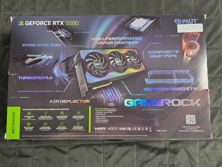 RTX 5080 GameRock OC 16GB GDDR7 256bit