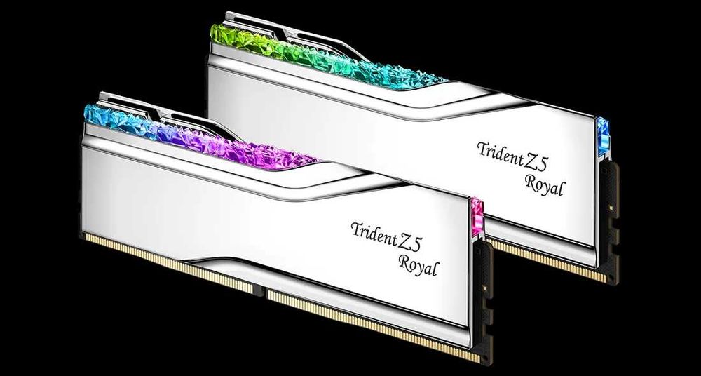 New DDR5 G.SKILL Trident Z Royal Silver 32GB (2 x 16GB) 7200mt/s CL34.