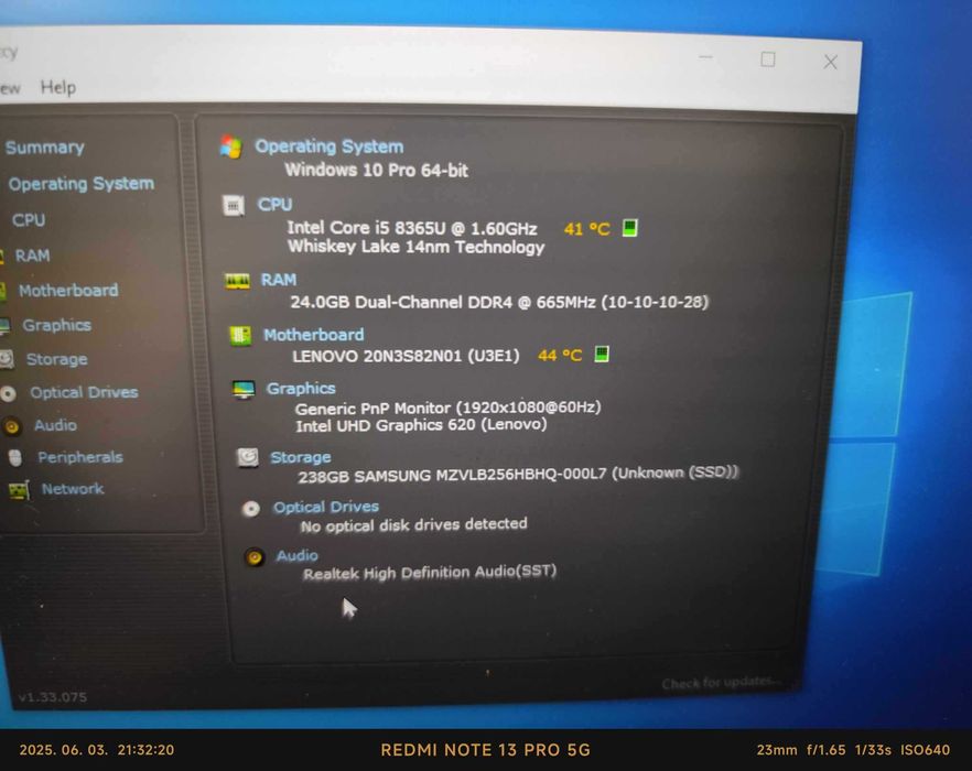 Laptop Lenovo Thinkpad T490, I5, gen8, 24Gb DDR4, 256Gb SSD, Garantie!