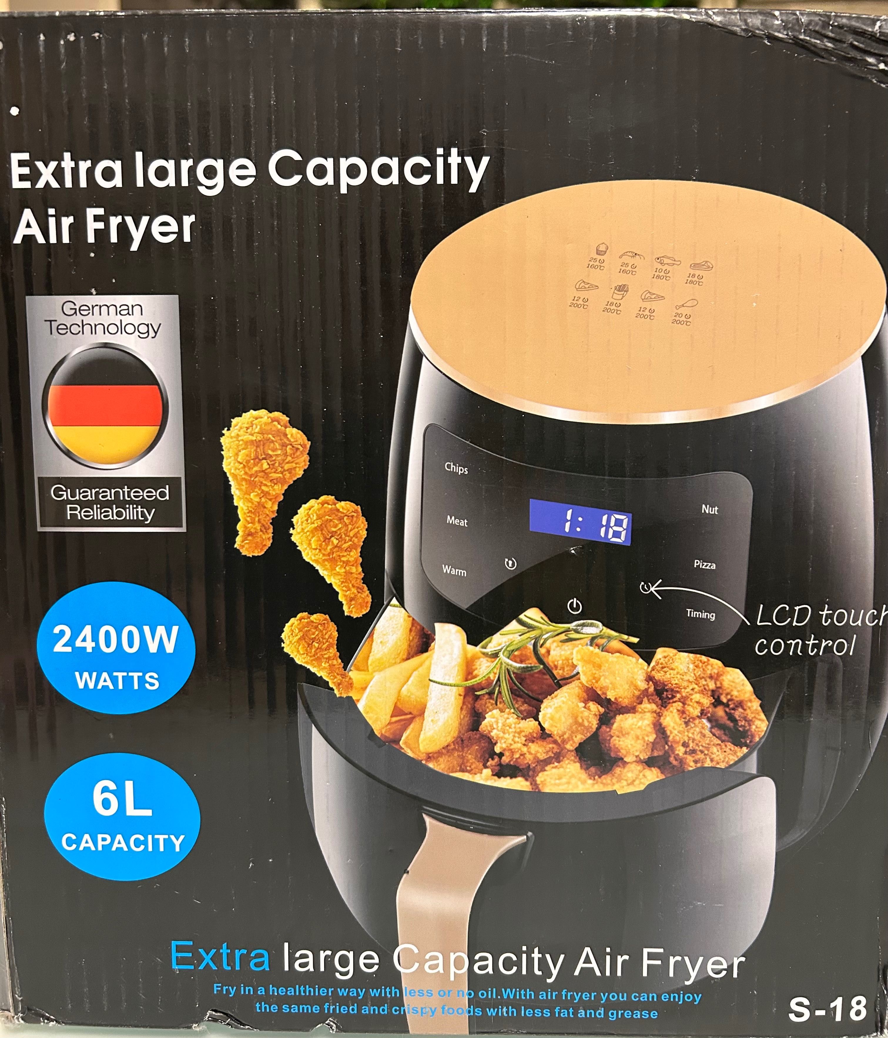 Extra large Capacity Air Fryer, 6 L