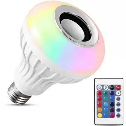 Топ хит Диско Блутуд Bluetooth лампа колона крушка цвят музика лед RGB