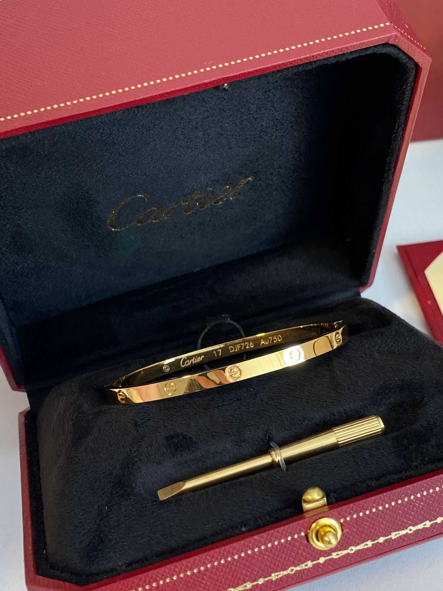 Brățară Cartier LOVE Slim 17 Gold 750 cu Cutie