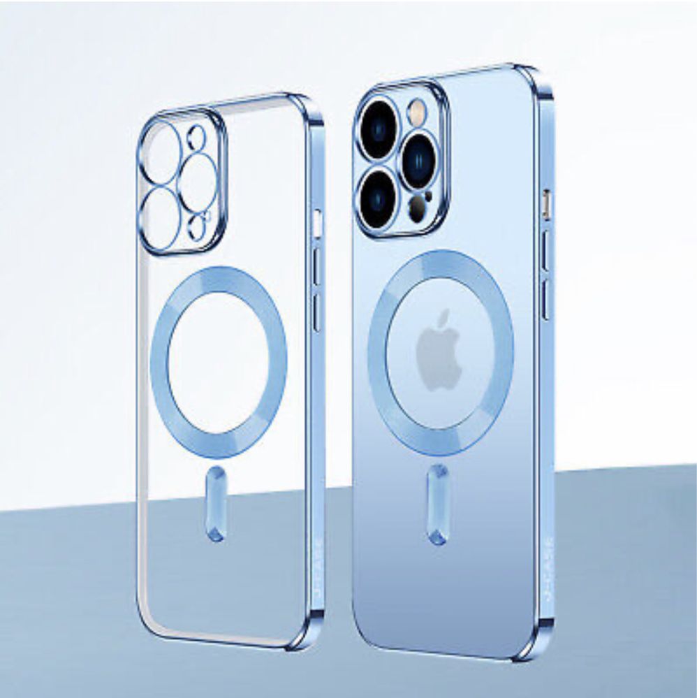 Husa Border Iphone 13/14/15/16E/PRO/MAX Incarcare Magnetica Spate Clea