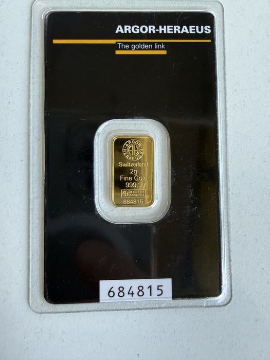 Lingouri  aur 24k Argor Heraeus 5g 2g 1g sigilate