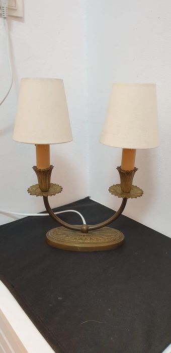 Accesoriu decorațiune lampa vintage colectie bronz Belgia 1950