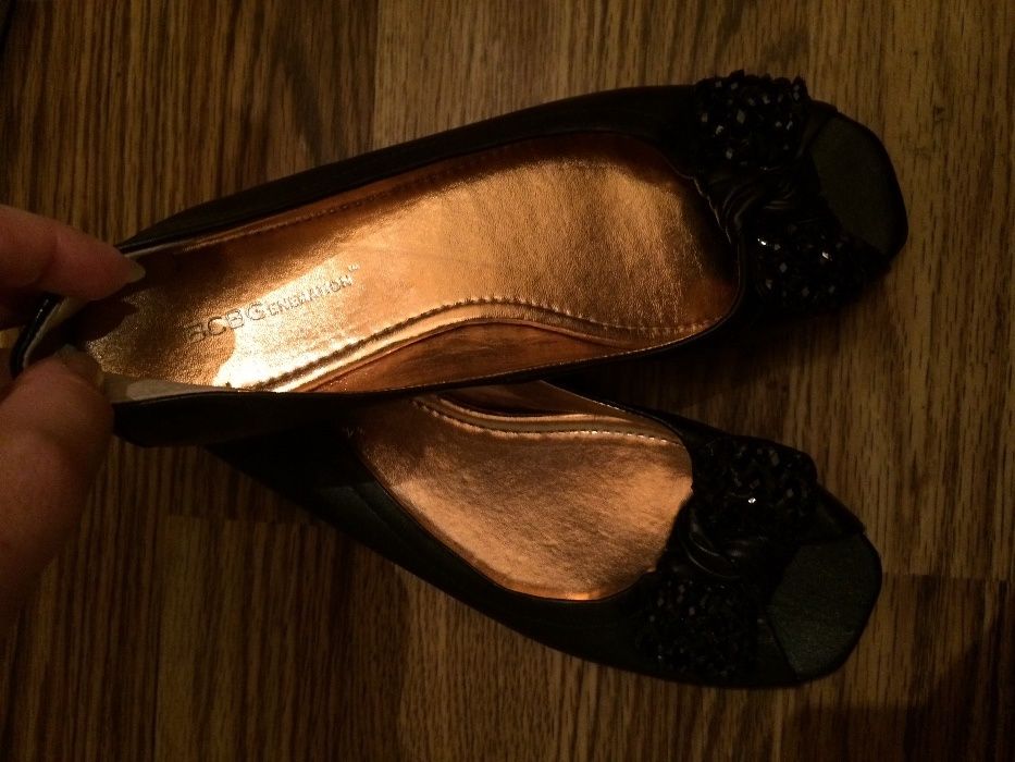 Туфли женские, размер 39, черного цвета, типа балетки, США.