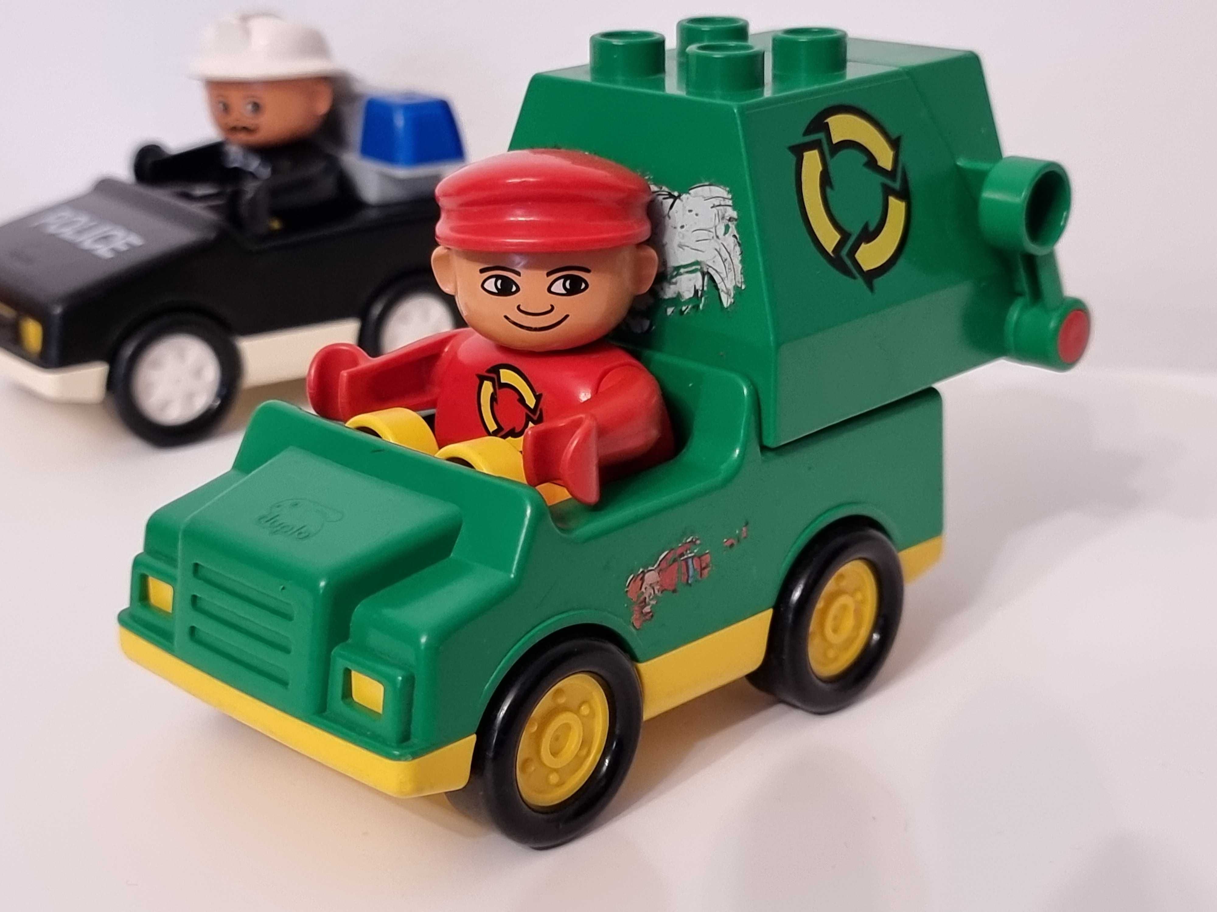 Ansamblu vintage masini, politie, ambulanta, gunoi, Lego Duplo