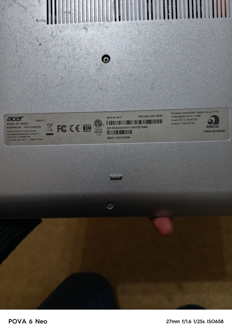 Noutbuk ACER intel CORE i3