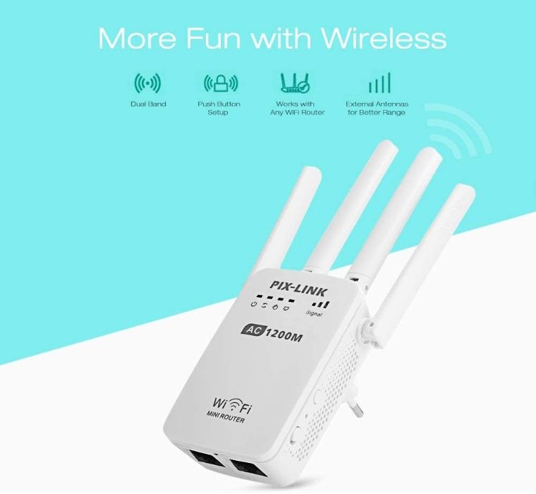 WI - FI рутер 5G / 2.4G . 1200Mbps WiFi адаптер 5G Рутер - рипийтър