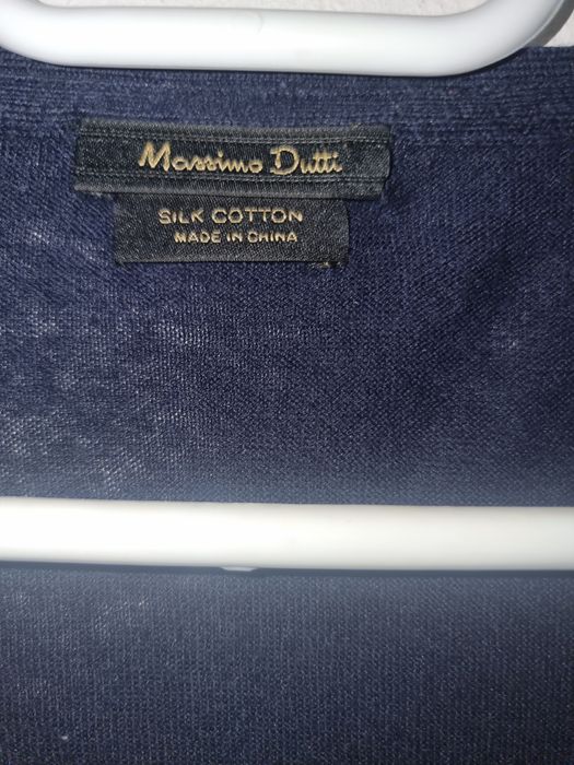 Cardigan din mătase și bumbac Massimo Dutti