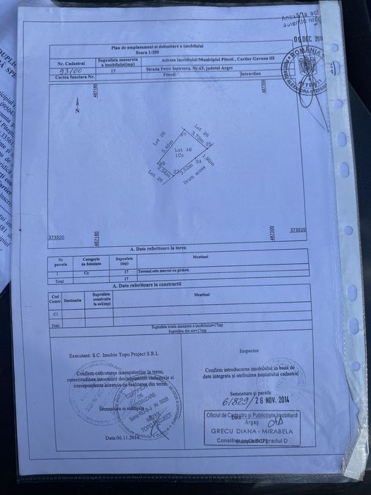 Proprietar Vand Loc de Parcare Gavana 3 Sup 17 mp Pret 16200 lei