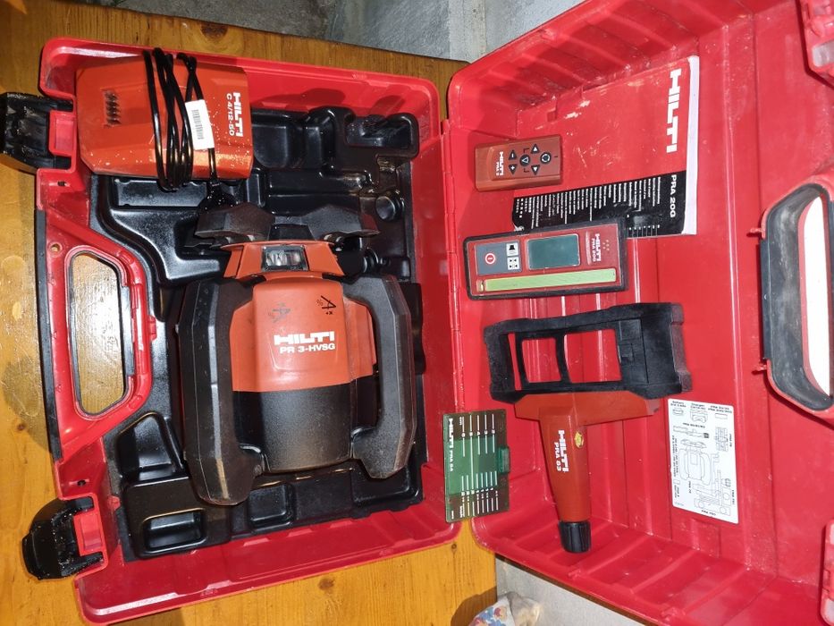 Laser Hilti pr3 hvs impecabil ,cutie,receptor,telecomanda,baterie,inca