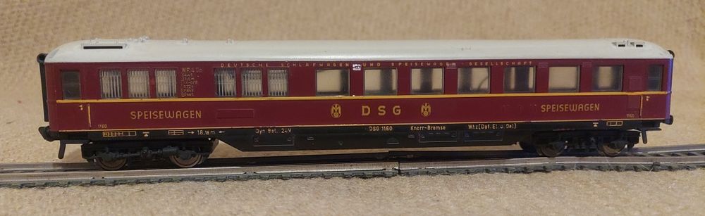 Vagon tren electric restaurant DSG H0 1:8 superb
