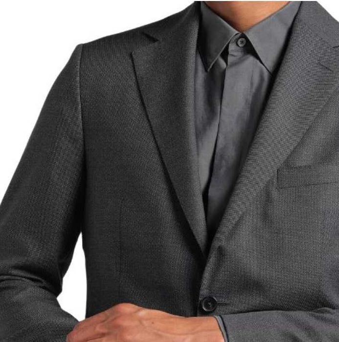 Sacou blazer de lux 42 XL Eduard Dressler lana super 100's gri antraci