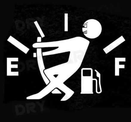 Забавен стикер за кола спри стрелката за гориво за вашия автомобил