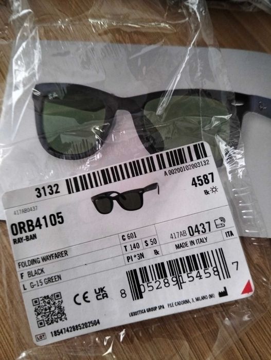 Ray-Ban RB4105 Folding Wayfarer – Originali, Noi, Italia