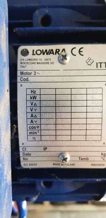 Pompa Lowara SV812F55T/P 5,5kW
